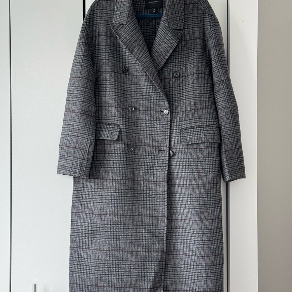 Banana Republic Plaid Trench Coat